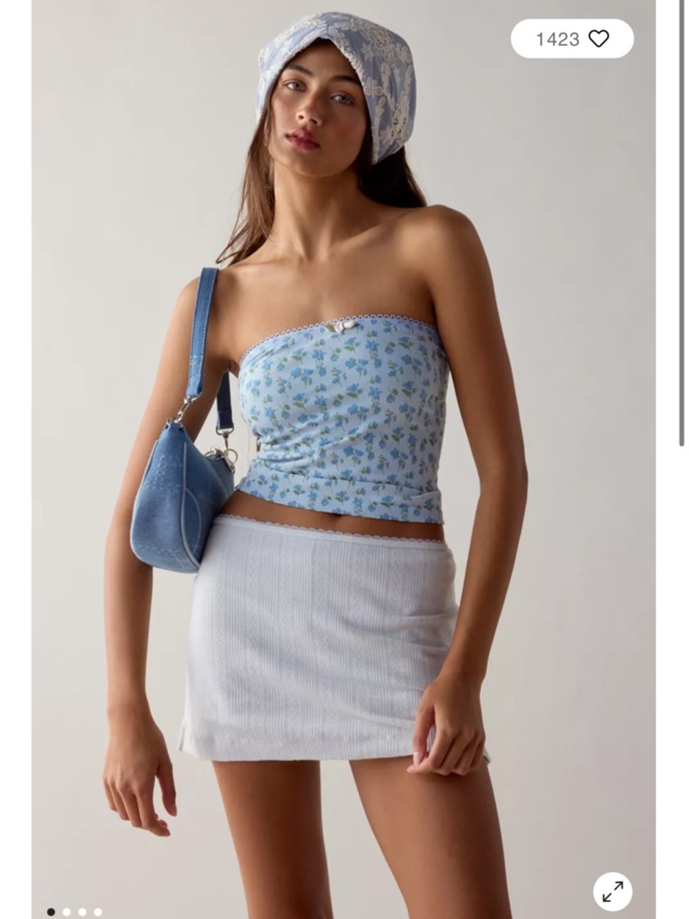 New Out From Under Sweet Pea Printed Jacquard Seamless Knit Tube Top
